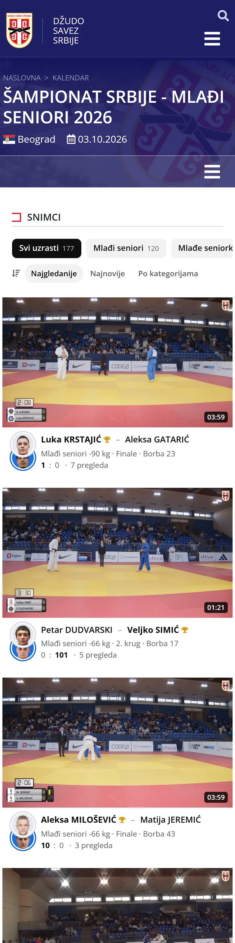 Fight videos on a phone